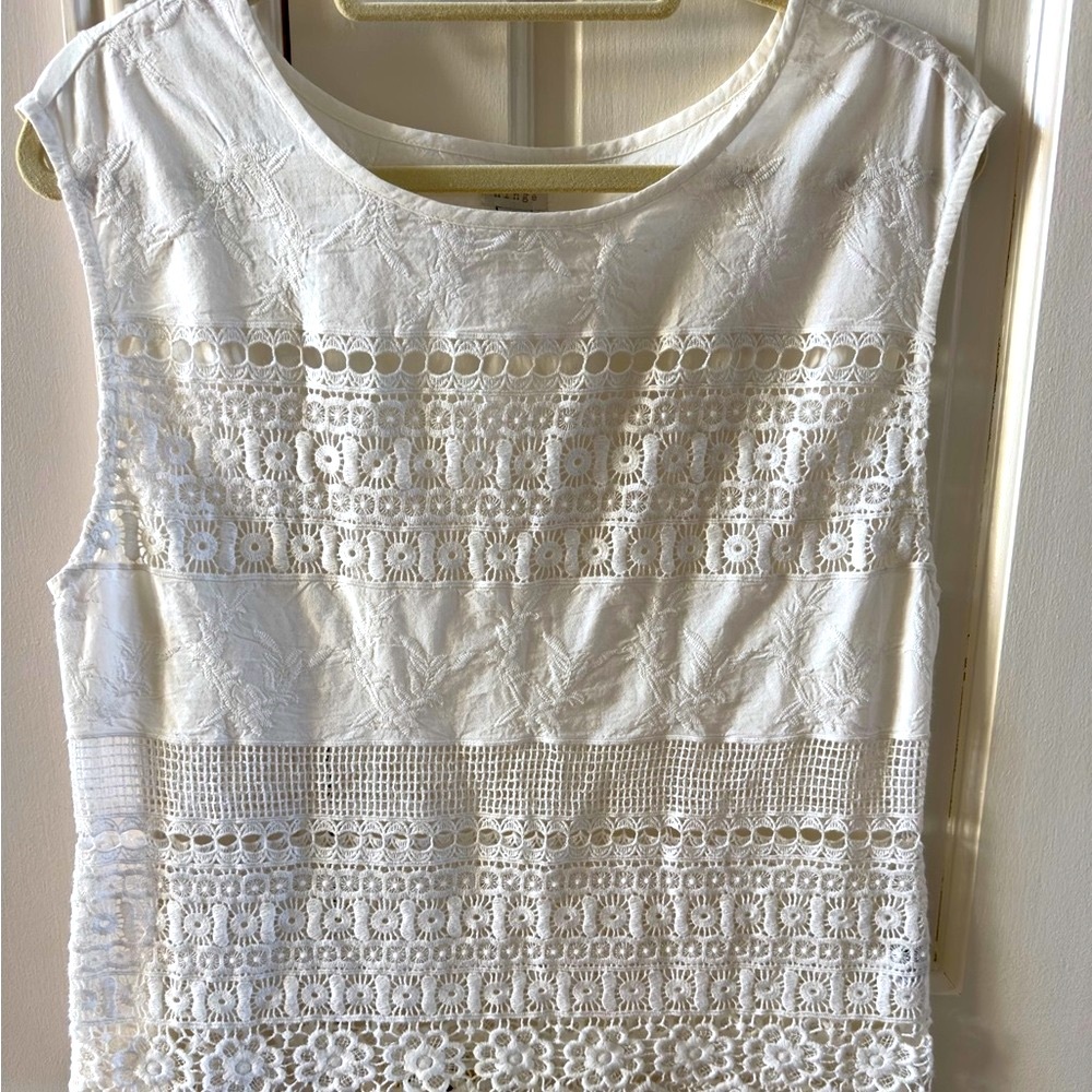 Hinge White Blouse Top